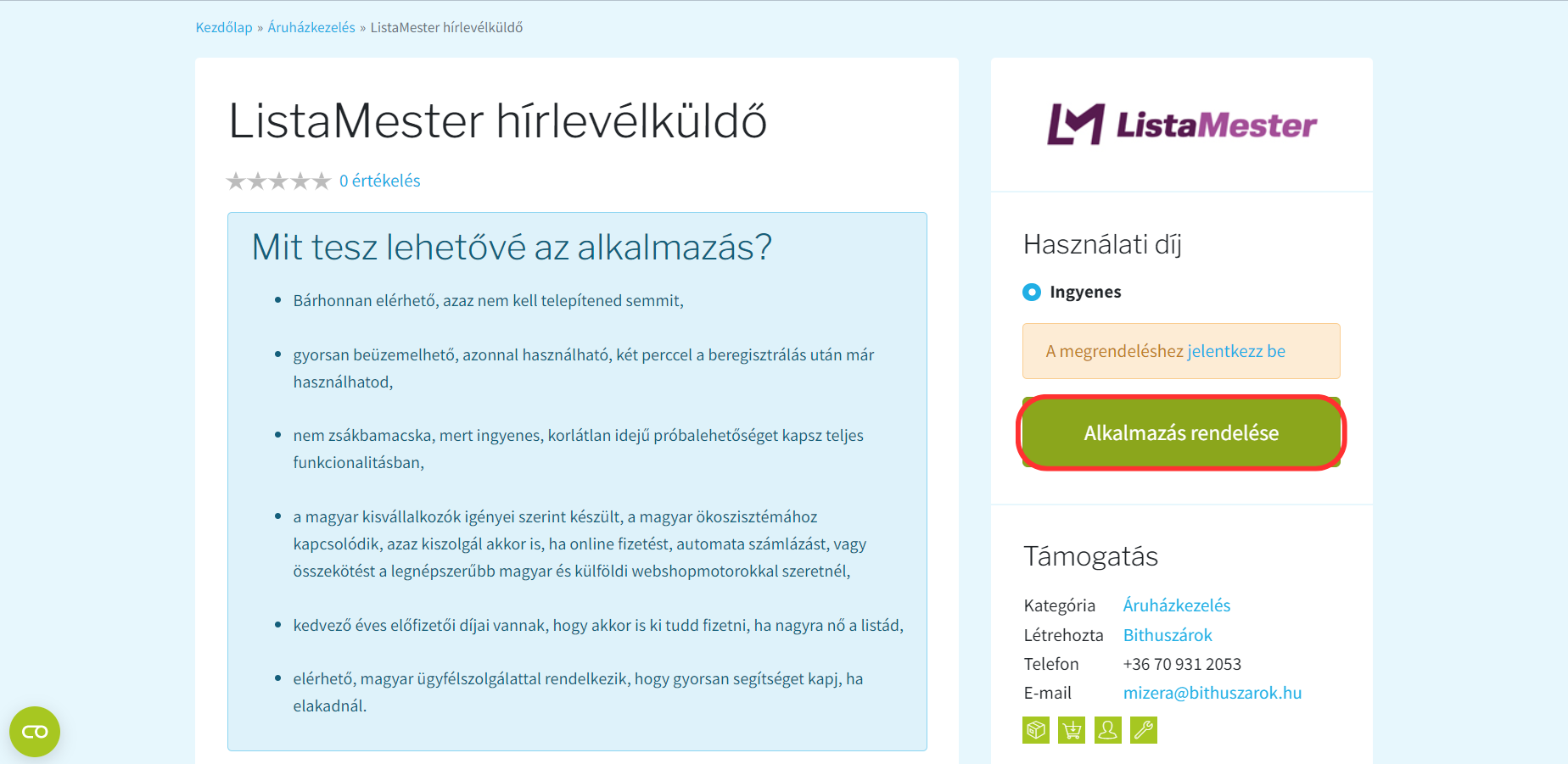 Listamester - Útmutatók - Integrációk - Shoptet - Áruházkezelés - ListaMester hírlevélküldő