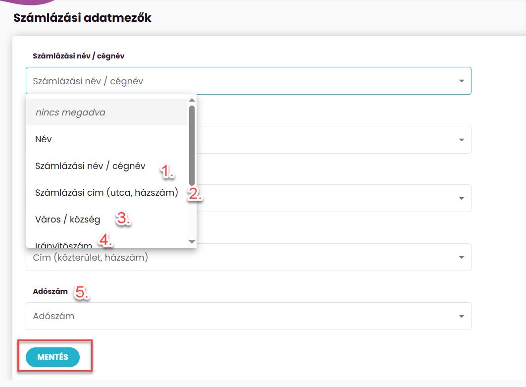ListaMester - Útmutató - Adatmezők párosítása