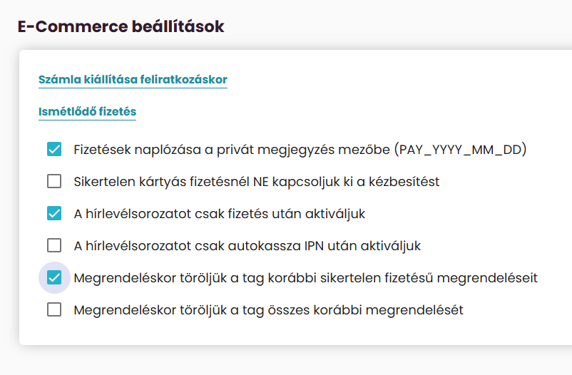ListaMester - Útmutató - Beállítás - Bankkártyás