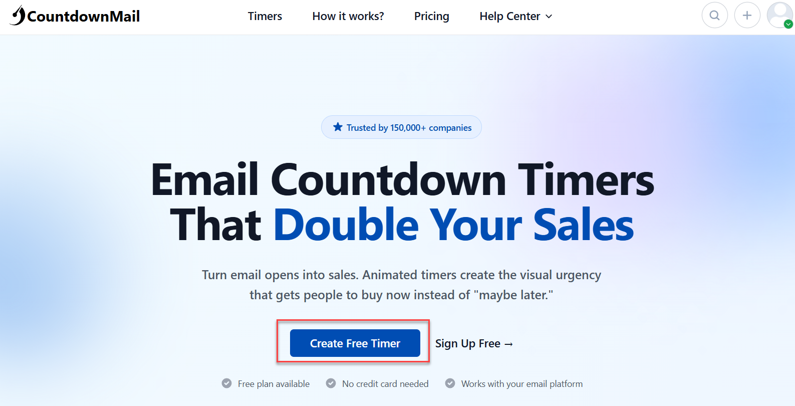 Útmutató - Visszaszámláló - Countdownmail -a Countdownmail weboldal kezdőoldala