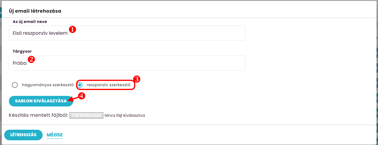 Listamester - Útmutatók - Levelek - Chamaileon - Email létrehozása