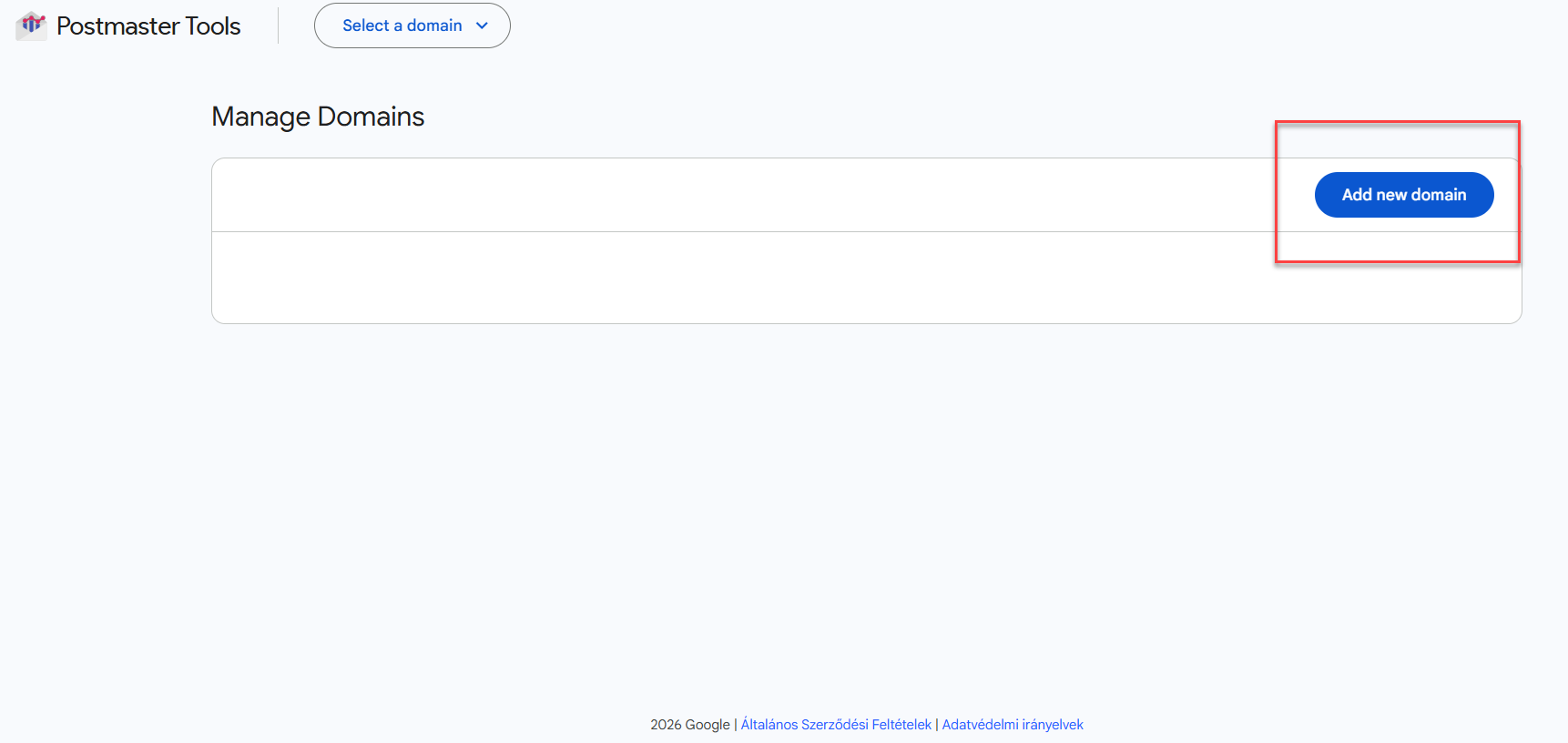 ListaMester - Útmutató - Posmaster Tools - Domain hozzáadása