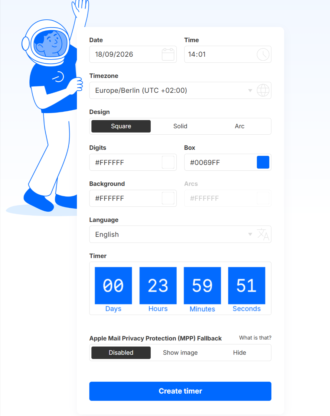 Útmutató - Visszaszámláló - CleverTimer