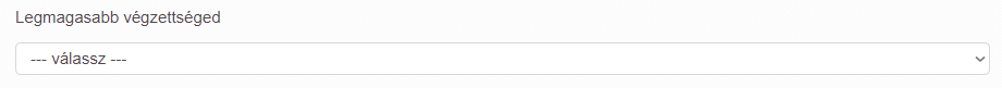 Űrlapok - Űrlapvarázsló - Adatmezők leírása - legördülő választó