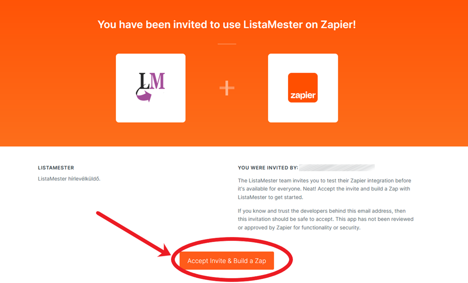 Integrációk - Listamester és Zapier összekötése