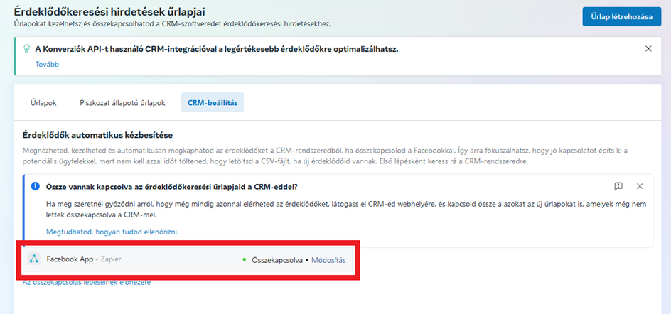Integrációk - Listamester és Zapier összekötése - Hibaelhárítás - Kapcsolat tesztelése