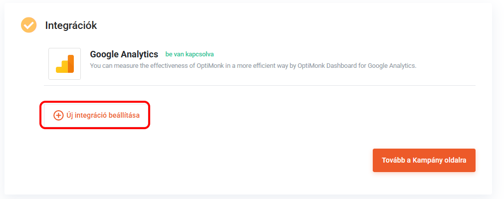 Optimonk - Listamester összekapcsolás - Webhook 1/1.