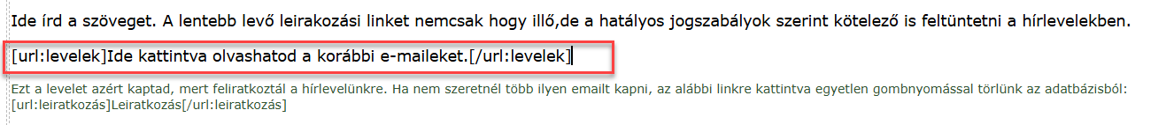 ListaMester - Útmutató - Korábbi emailek