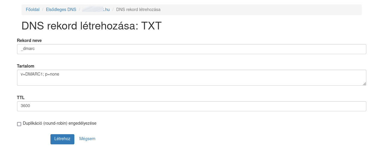 Listamester - Útmutatók - DMARC beállítása