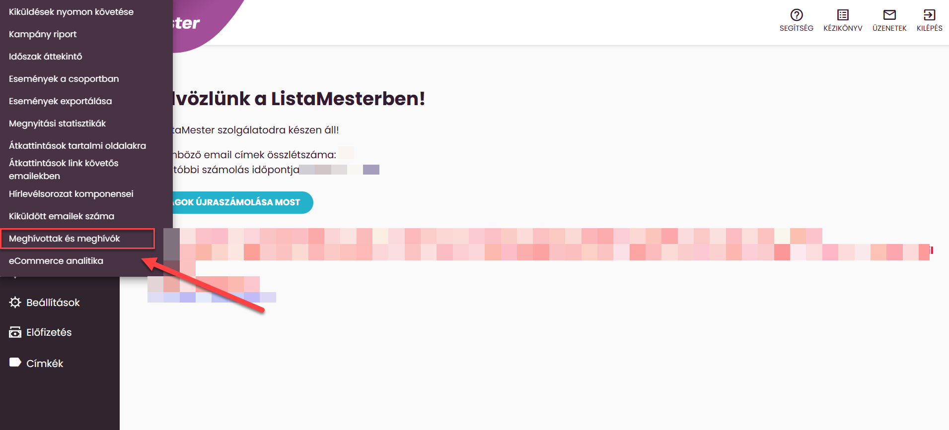 ListaMester - Útmutató - Meghívás