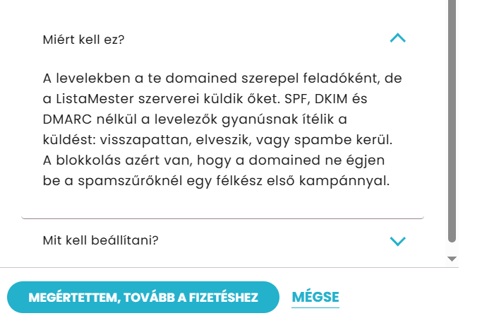 ListaMester - Útmutató - Előfizetés figyelmeztető ablak - Miért kell ez