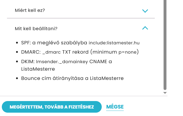 ListaMester - Útmutató - Előfizetés figyelmeztető ablak - Mit kell beállítani