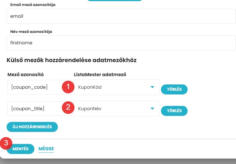 Listamester - Útmutatók - Integrációk - OptiMonk - Webhookok szerkesztése