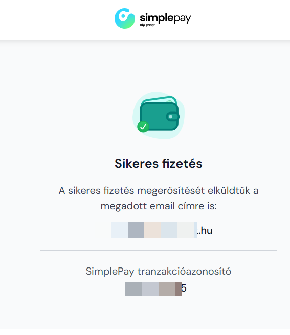 ListaMester - Útmutató - Beállítás - Bankkártyás fizetés - Sikeres