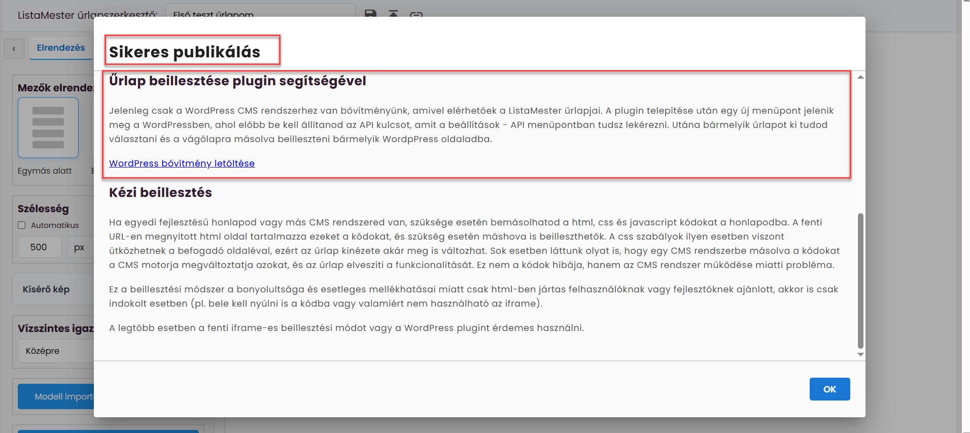 ListaMester - Útmutató - Technikai - Plugin